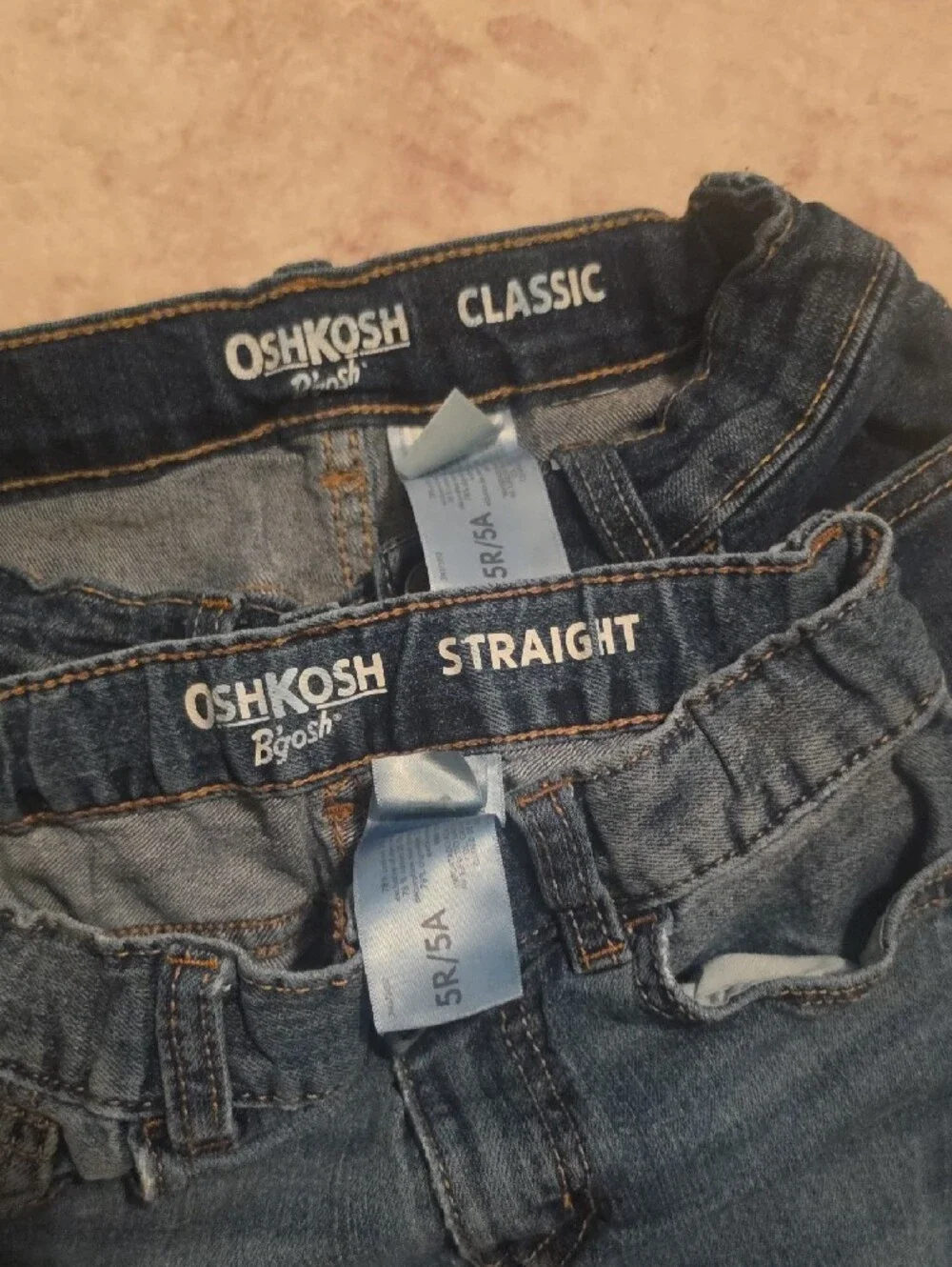 OshKosh B'gosh Pair of Boys' Blue Denim Jeans - Light and Dark Wash